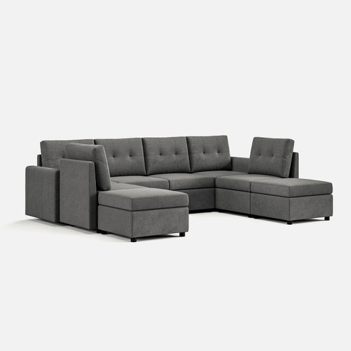 LINSY HOME RUBIK III 6 Seats With 2 Ottomans & Covers - US-LH-SPF-Sofa-S800-A-62100-BTS1-0-00