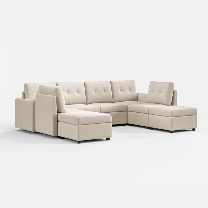 LINSY HOME RUBIK III 6 Seats With 2 Ottomans & Covers - US-LH-SPF-Sofa-S800-A-62100-BTS1-0-00