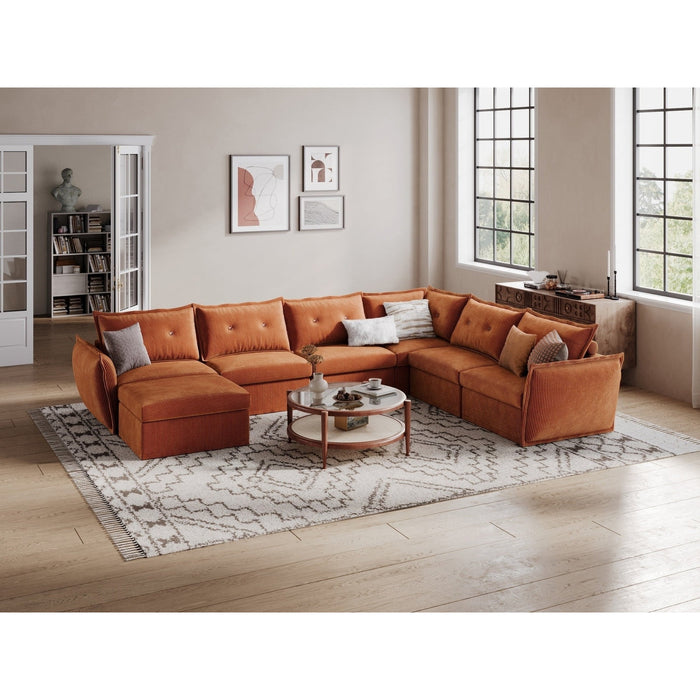 LINSY HOME RUBIK X 5 Seats With Corner & Ottoman - US-LH-SPF-Sofa-S866-A-5011-0-00