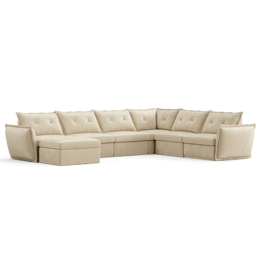 LINSY HOME RUBIK X 5 Seats With Corner & Ottoman - US-LH-SPF-Sofa-S866-A-5011-0-00