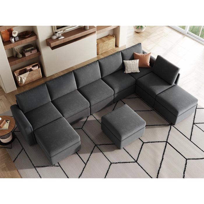 LINSY HOME RUBIK I 6 Seats with 3 Ottomans - US-LH-SPF-Sofa-S900-A11-63-0-00 Price