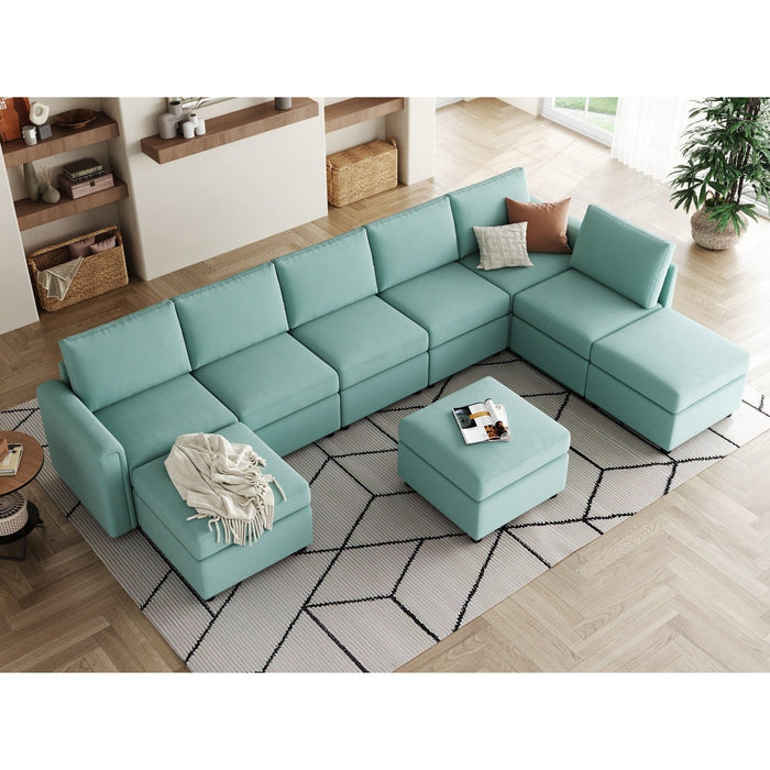 LINSY HOME RUBIK I 6 Seats with 3 Ottomans - US-LH-SPF-Sofa-S900-A11-63-0-00 Price