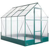 Outsunny 6' x 8' x 7' Walk-in Plant Polycarbonate Greenhouse - 845-421