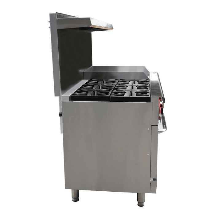 SABA GR60-G24 - Commercial Gas Range 6 Burner with 24" Gas Griddle & Bottom Oven - GR60-G24