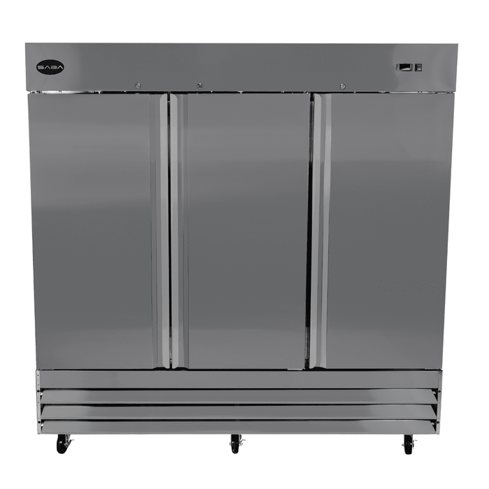 SABA S-72F - Three Door Commercial Reach-In Stainless Steel Freezer - S-72F