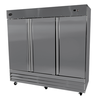 SABA   Three Door Commercial Reach-In Stainless Steel Cooler - S-72R