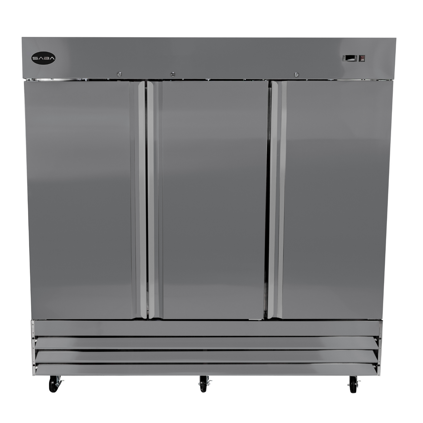 SABA   Three Door Commercial Reach-In Stainless Steel Cooler - S-72R