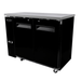 SABA SBB-24-48B - 24" Depth 48" Two Door Commercial Back Bar Cooler Black - SBB-24-48B