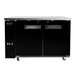 SABA SBB-24-48B - 24" Depth 48" Two Door Commercial Back Bar Cooler Black - SBB-24-48B