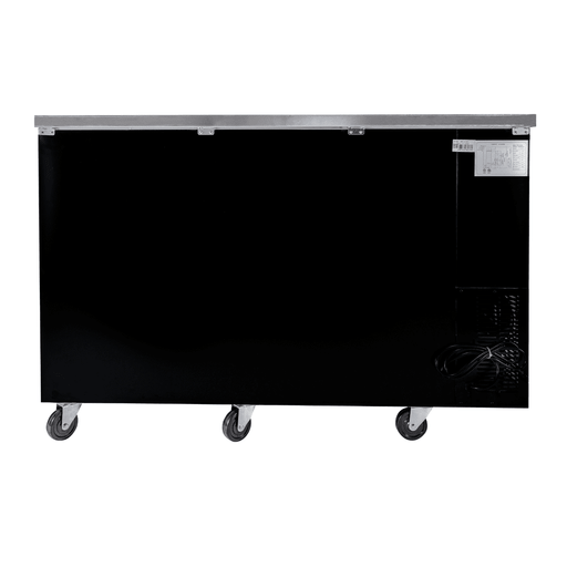 SABA SBB-24-48G - 24' Depth 48" Two Glass Door Commercial Back Bar Cooler Black - SBB-24-48G