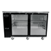 SABA SBB-24-48G - 24' Depth 48" Two Glass Door Commercial Back Bar Cooler Black - SBB-24-48G