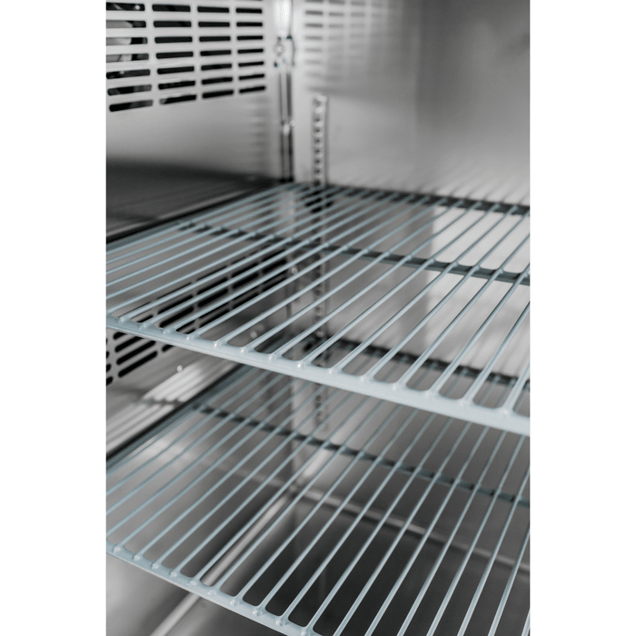 SABA SBB-24-48GSS - 24" Depth 48" Two Glass Door Commercial Back Bar Cooler Stainless Steel - SBB-24-48GSS