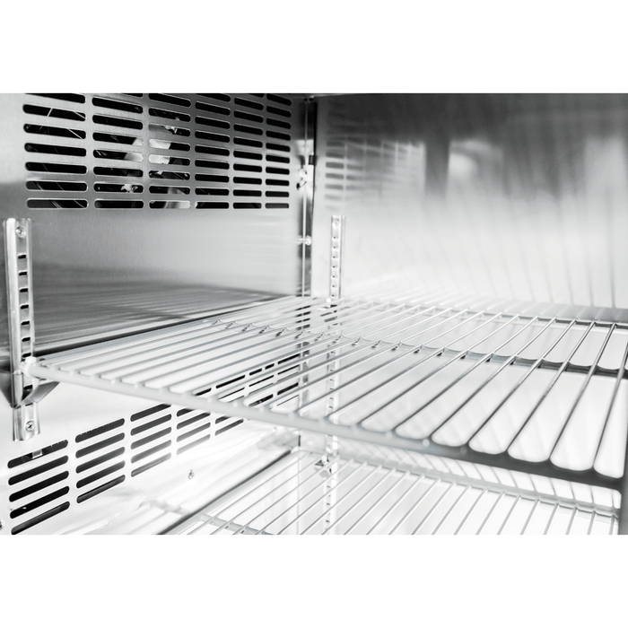 SABA SBB-24-48GSS - 24" Depth 48" Two Glass Door Commercial Back Bar Cooler Stainless Steel - SBB-24-48GSS