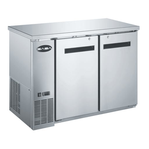 SABA SBB-24-48SS - 24" Depth 48" Two Door Commercial Back Bar Cooler Stainless Steel - SBB-24-48SS