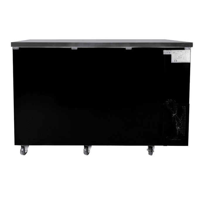 SABA SBB-27-69B - 27" Depth 69" Two Door Commercial Back Bar Cooler Black - SBB-27-69B