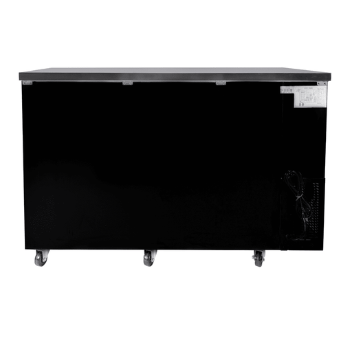 SABA SBB-24-60B - 24" Depth 60" Two Door Commercial Back Bar Cooler Black - SBB-24-60B