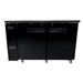 SABA SBB-24-60B - 24" Depth 60" Two Door Commercial Back Bar Cooler Black - SBB-24-60B