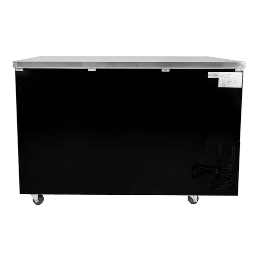 SABA SBB-24-60G - 24" Depth 60" Two Glass Door Commercial Back Bar Cooler Black - SBB-24-60G