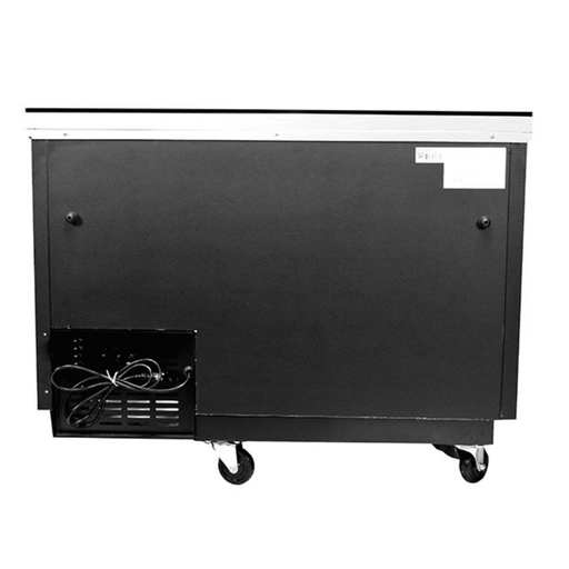 SABA SBB-27-58G - 27" Depth 58' Two Glass Door Commercial Back Bar Cooler Black - SBB-27-58G