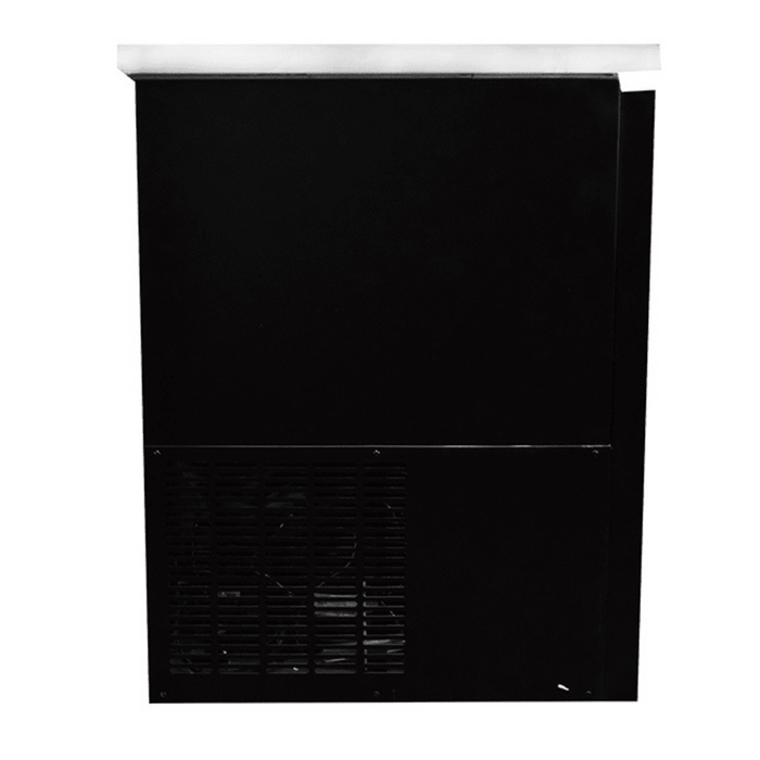 SABA SBB-27-69G - 27" Depth 69" Two Glass Door Commercial Back Bar Cooler Black - SBB-27-69G