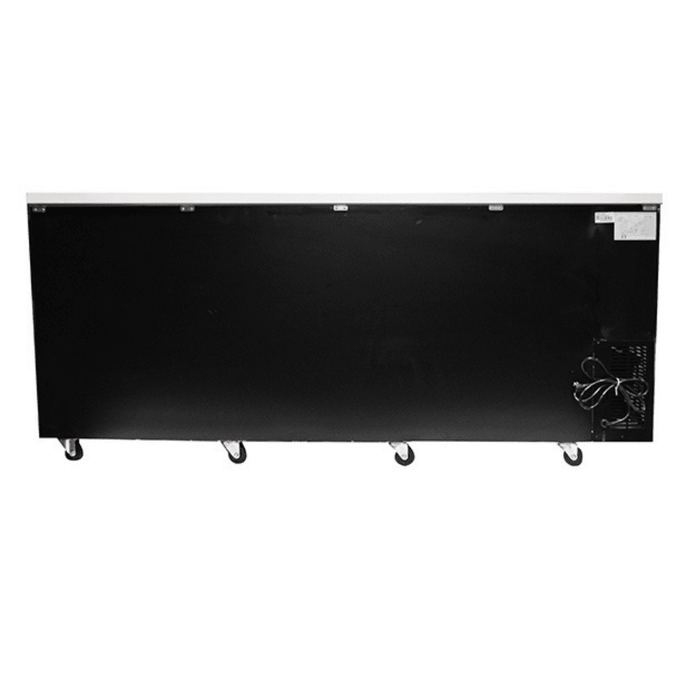 SABA SBB-27-90G - 27" Depth 90" Three Glass Door Commercial Back Bar Cooler Black - SBB-27-90G