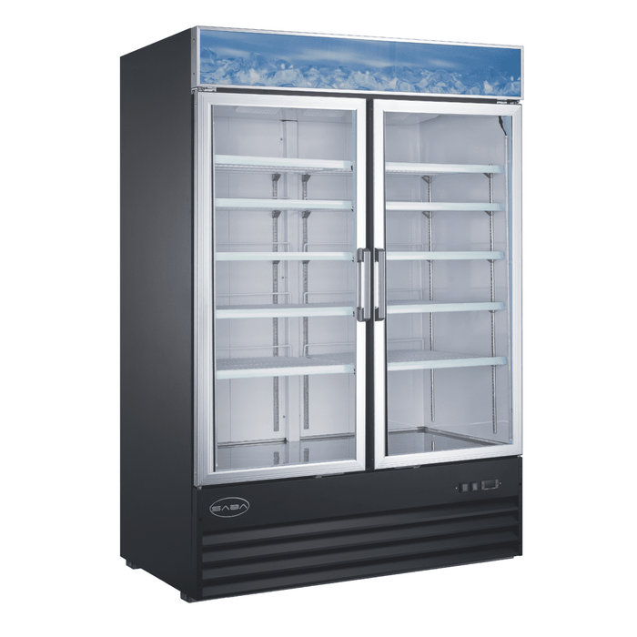 SABA SM-45R - Two Glass Swing Door Commercial Merchandiser Cooler - SM-45R