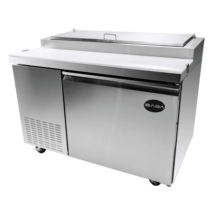 SABA SPP-49-6 - 49" One Door Commercial Pizza Prep Table with 6 Pans - SPP-49-6