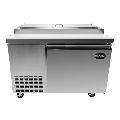 SABA " One Door Commercial Pizza Prep Table with 6 Pans - SPP-49-6 - 49
