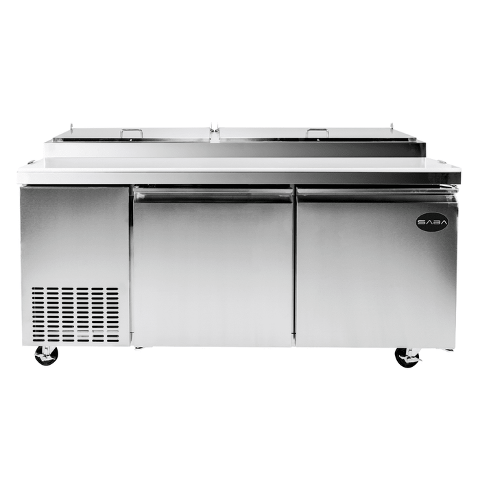 SABA SPP-67-9 - 67" Two Door Commercial Pizza Prep Table with 9 Pans - SPP-67-9