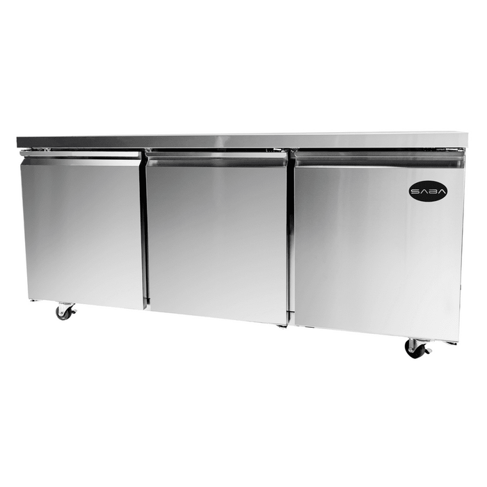 SABA SUC-72R - 72" Three Door Commercial Under-Counter Cooler - SUC-72R