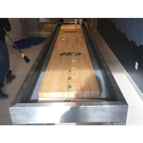 Hudson Brushed Stainless Steel Shuffleboard Table 9'-22' - HUD