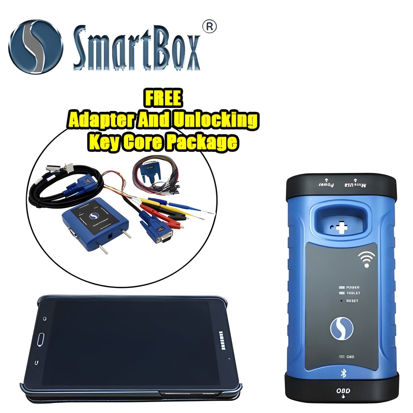 Smart Box - Automotive Key Programmer (2nd Generation) & Adapter And Unlocking Key Core Package - SB-SmartBox+198064