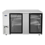 Atosa SBB69GGRAUS1 68" Shallow Depth Back Bar Cooler with Glass Doors 18.6 Cu.Ft - SBB69GGRAUS1