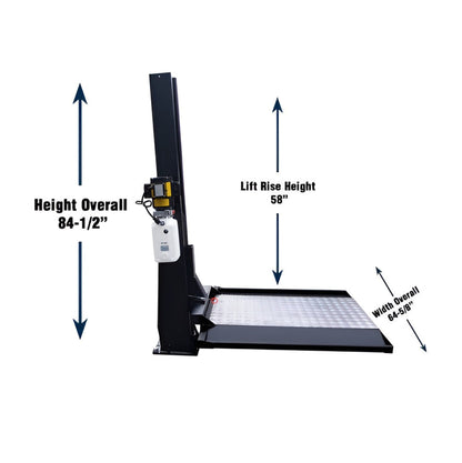 Tuxedo 2,000 lb Single Column Lawnmower Storage Lift - 110V Duro Included - SC-2K