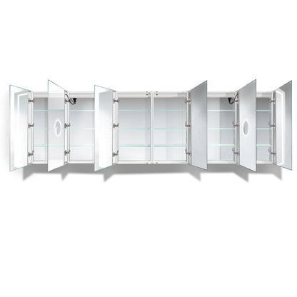 Krugg Svange 12036DLLLRRR 120 X 36 LED Medicine Cabinet w/Dimmer & Defogger SVANGE12036DLLLRRR