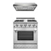 NXR 30 in. Natural Gas Range and Under Cabinet Range Hood Package, - SC3055EHBD