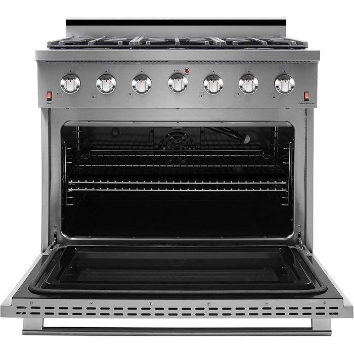 NXR 36 in. Natural Gas Range and Under Cabinet Range Hood Package, - SC3611RHBD