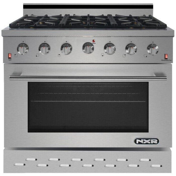 NXR 36 in. 5.5 cu.ft. Pro-Style Propane Gas Range with Convection Oven in Stainless Steel, - SC3611LP