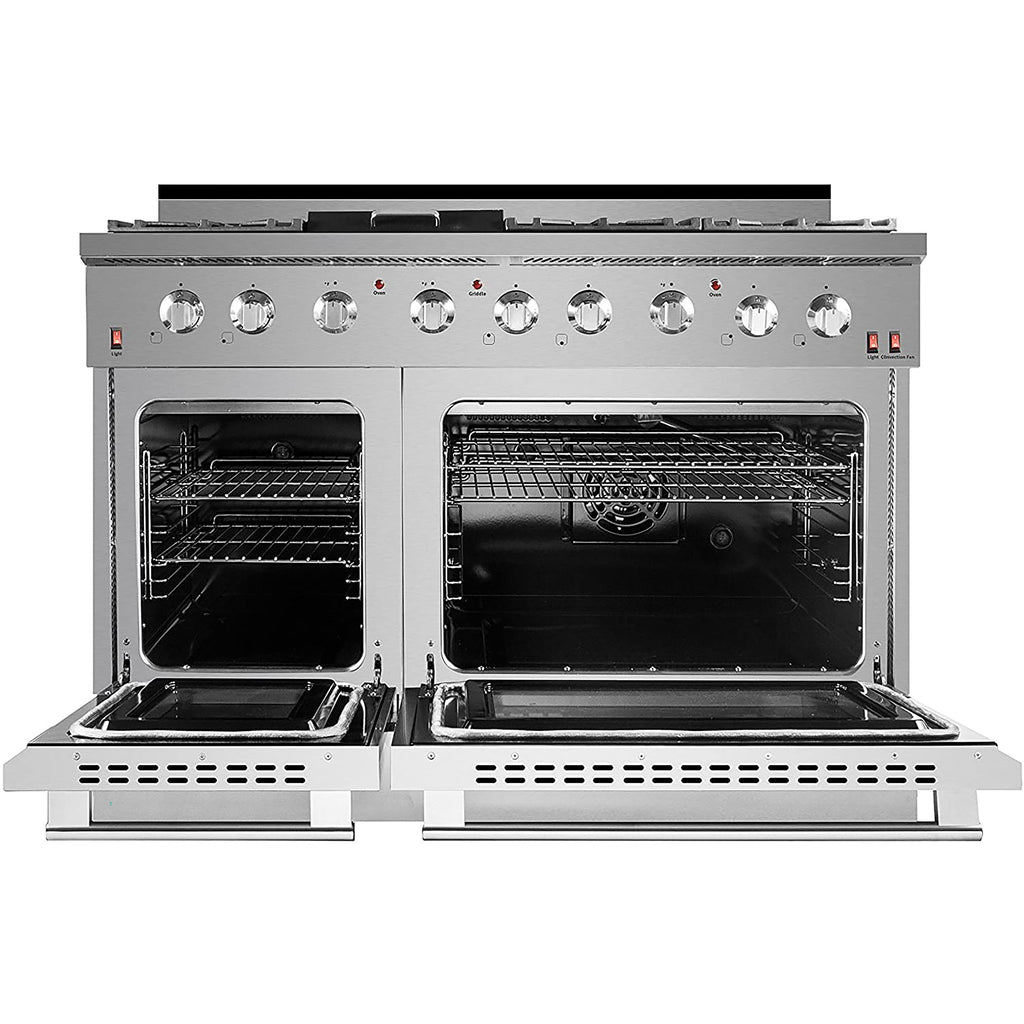 NXR 48 in. Natural Gas Range and Under Cabinet Range Hood Package, - SC4811RHBD