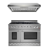 NXR 48 in. Natural Gas Range and Under Cabinet Range Hood Package - SC4811RHBD