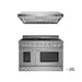 NXR 48 in. Propane Gas Range and Under Cabinet Range Hood Package, - SC4811LPEHBD