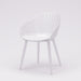 Midtown Concept Cannes White Monocrome Indoor Dining Chair - 4PC - SC CANNES WH_ALUWH