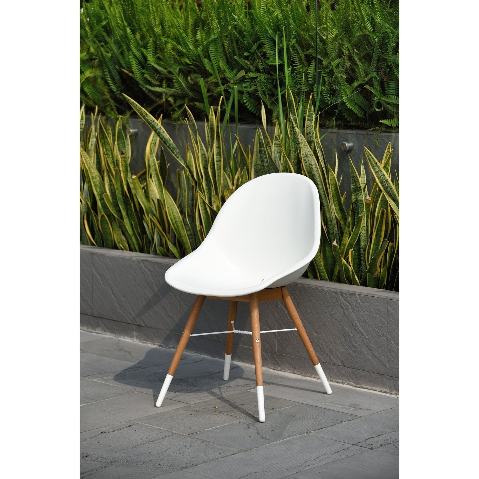 Midtown Concept Chamonix Side White Outdoor Dining Chair - 4PC - SC CHAMONIX SIDE PAR