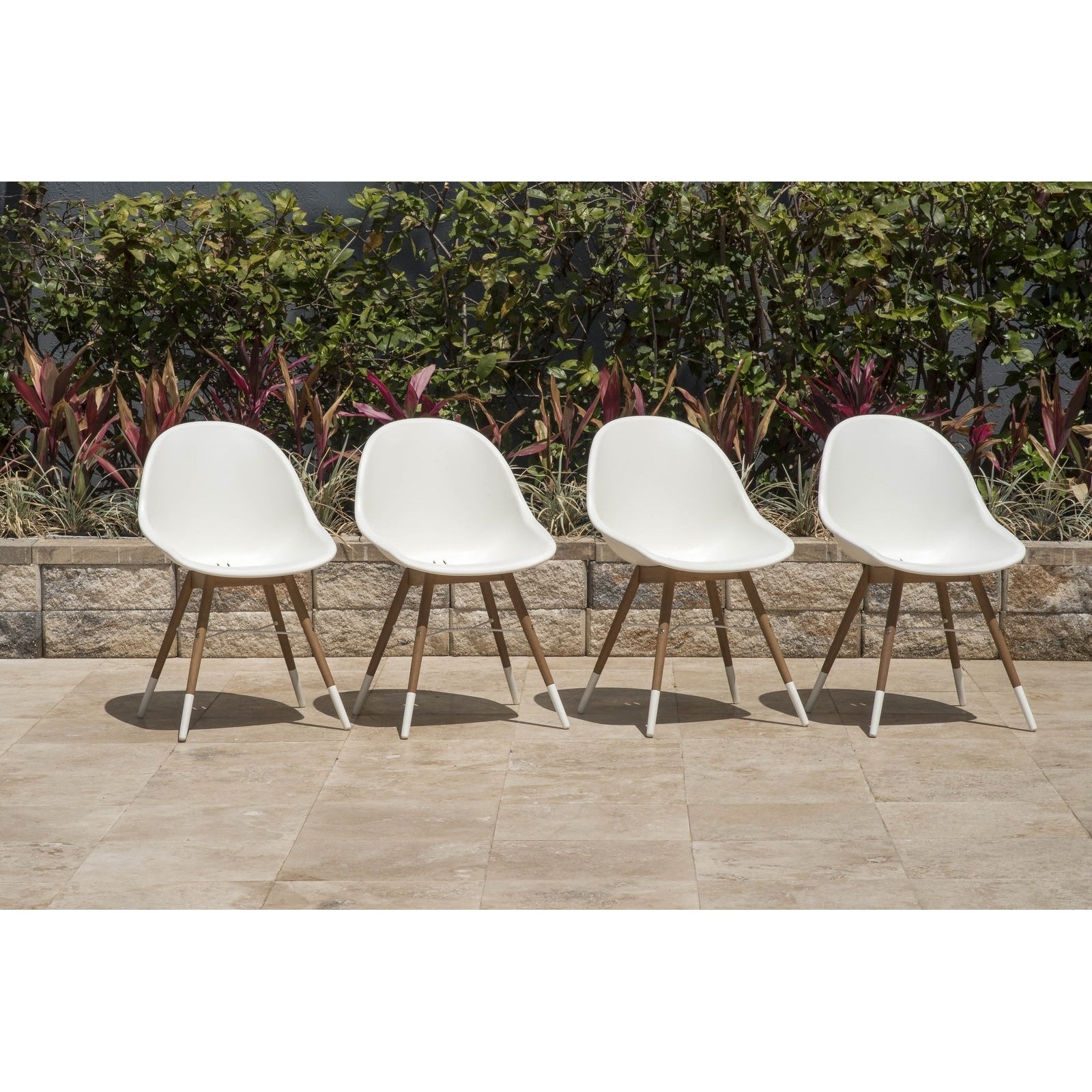 Midtown Concept Chamonix Side White Outdoor Dining Chair - 4PC - SC CHAMONIX SIDE PAR