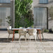 Midtown Concept Chamonix Rectangular White Outdoor Dining Table - SC CHAMONIX_RECT_WHT