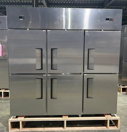 Chef AAA - SCD-660F 72" Commercial Reach-In Freezer with 6 Solid Half Doors - SCD-660F