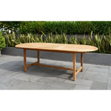 Midtown Concept Dian Oval Teak Table & 8 Oberon Grey Chairs With Cushions - DIANOVAL_8OBERONGREY