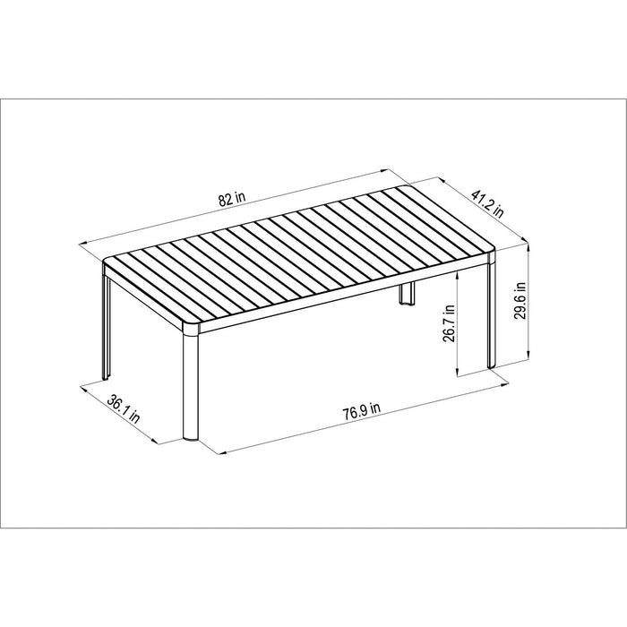 Midtown Concept Portals Rectangular Outdoor Dining Table - SC PORTALS_RECTABLE