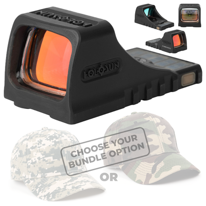 Holosun SCS MOS Green Multi-Reticle 2MOA & 32MOA Circle Dot Reflex Sight  - SCS-M-GR_CD-Hat