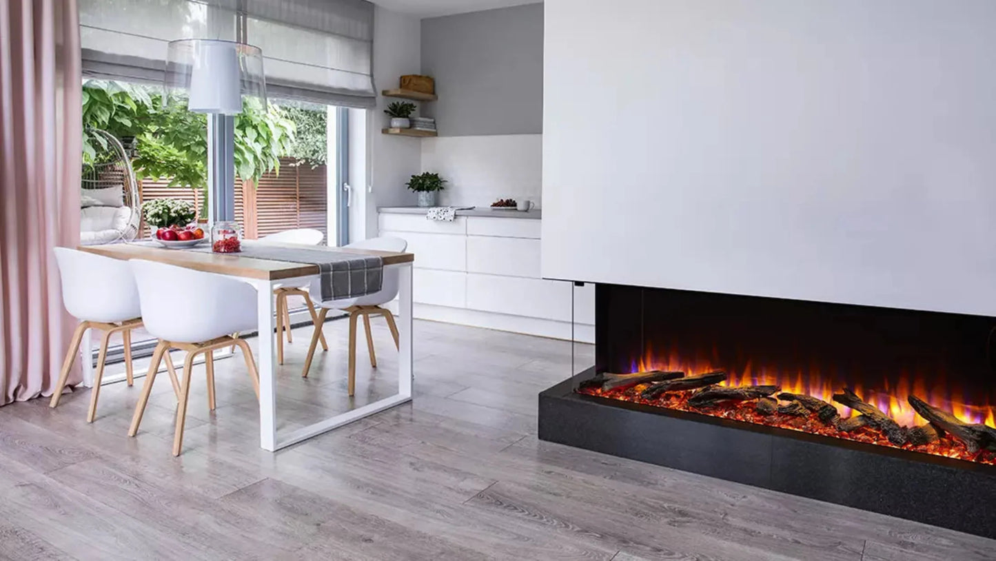 SimpliFire 43" Scion Trinity 3-Sided Linear Electric Fireplace - SF-SCT43-BK